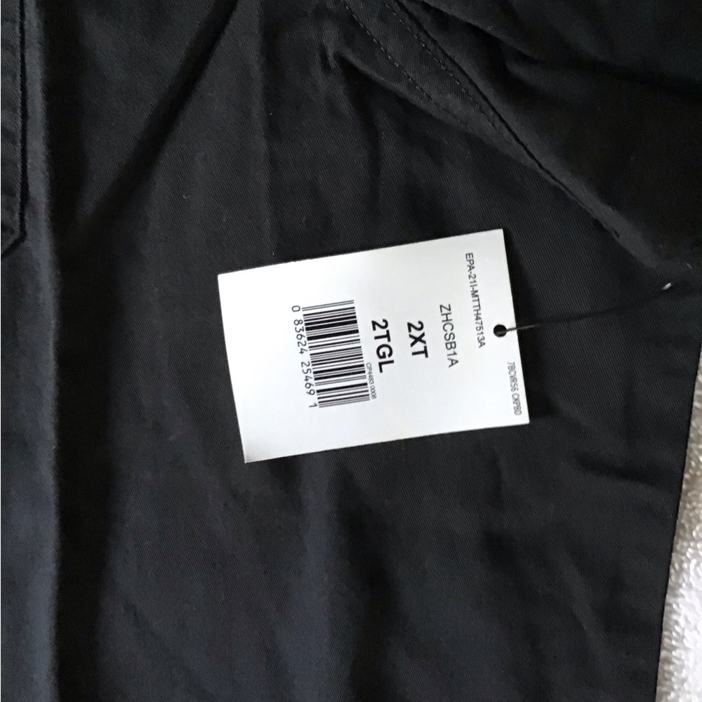 NWT Wrangler Authentics Men's Short Sleeve Classic Wov - Black 2XT - Picture 7 of 7